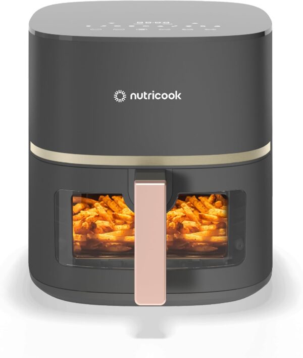 Nutricook Air Fryer with golden fries inside